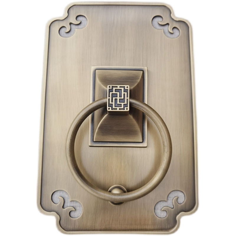 中式仿古纯铜大门拉手别墅古建寺庙复古实木大门铜把手门环拉手