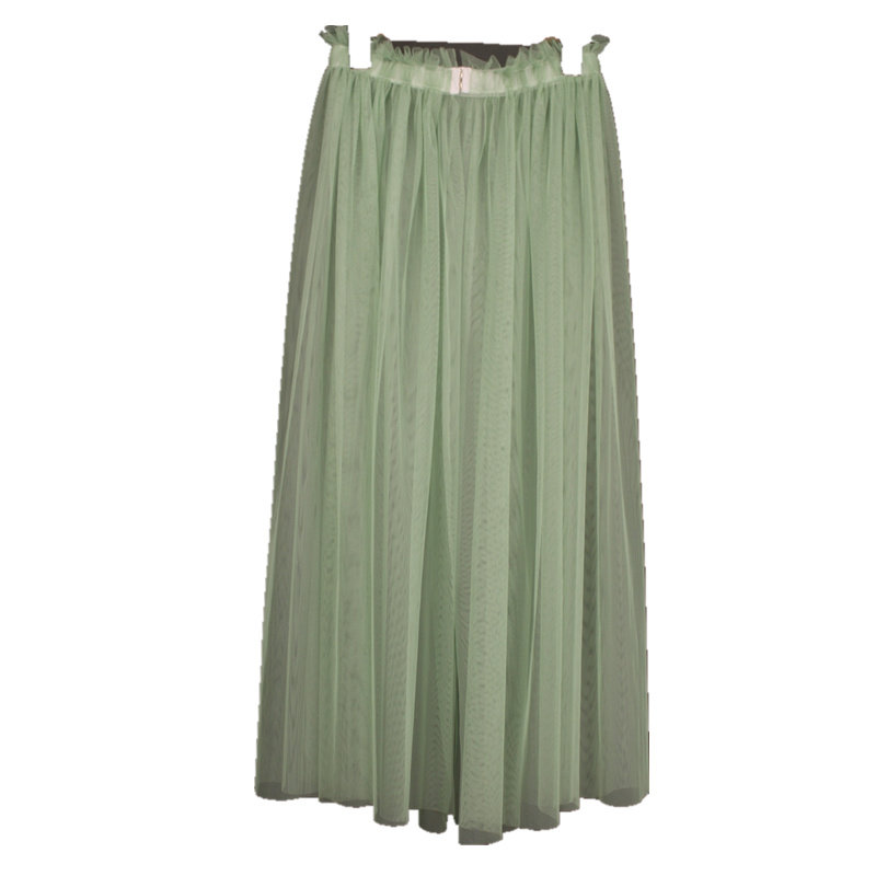 绿网纱裙仙女半身裙女夏中长款一片式搭扣裹裙长裙开叉纱裙大裙摆,女装/女士精品,半身裙,淘宝优惠券,粉丝福利购,淘宝优惠卷