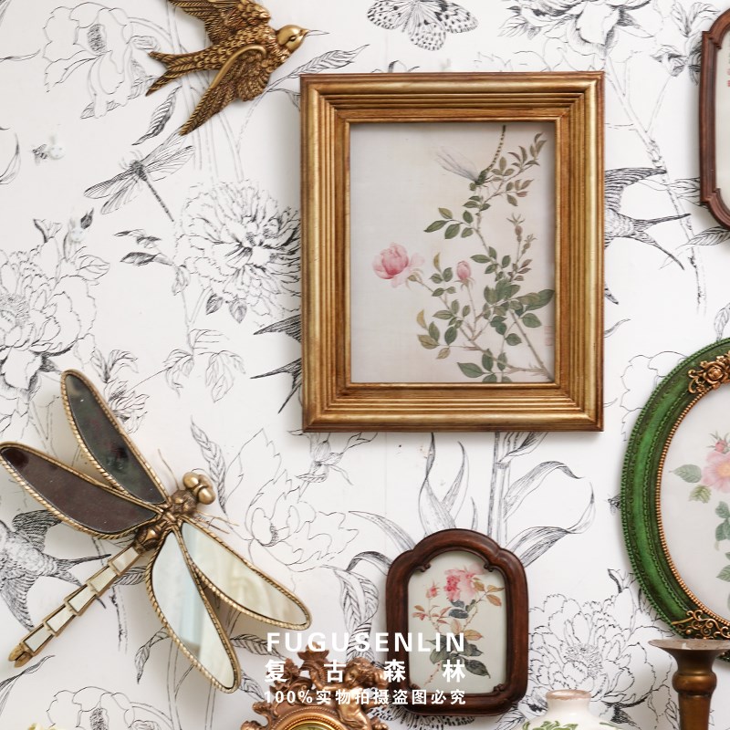 复古森林欧式新中式相框画框家居民宿墙面装饰文艺轻奢壁挂照片墙