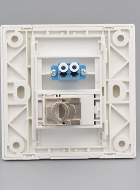 深灰色网络光纤lc面板86型六类千兆七类万兆网线插LC光钎墙壁插座