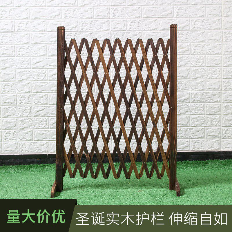 圣诞节装饰品大型圣诞树下装饰套餐围栏白色实木围栏商场户外布置