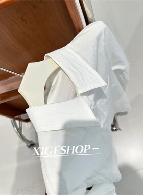 白色肌理感叠穿内搭衬衫女春季简约大气显瘦百搭休闲长袖衬衣2025