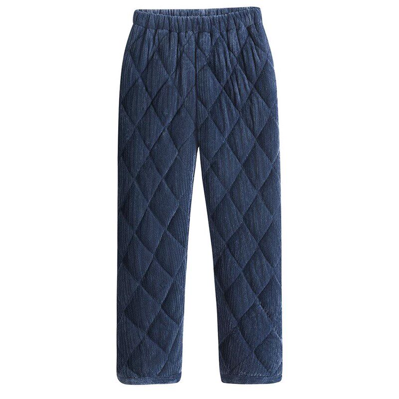 男士冬季加绒加厚棉衣棉裤家居服套装  棉服工作服