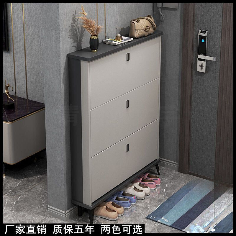 意式简约现代储物鞋架大容量小空间玄关柜家用进门口门外超薄鞋柜