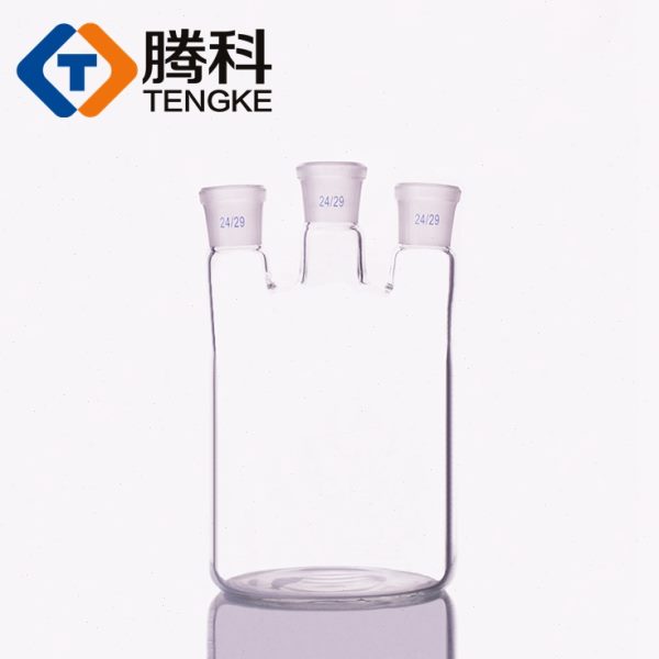 单层筒形平底烧瓶三口圆底烧瓶反应瓶磁力瓶实验室玻璃1000ml500