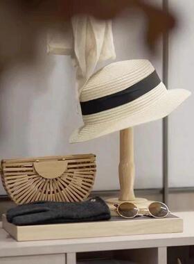 柒禧家居轻奢极简家居软装摆件样板房衣帽间桌面搭配遮阳帽架组合