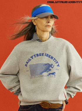 DID DAILY:Nora “小狗跑步俱乐部”船型领双面空气层复古卫衣