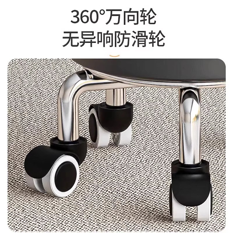 家用矮板凳万向轮矮凳学步凳足疗椅子滑轮凳足疗修脚凳美缝凳子