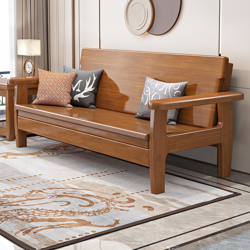 实木沙发床小户型折叠式两用客厅阳台双人多功能推拉伸缩新款沙发