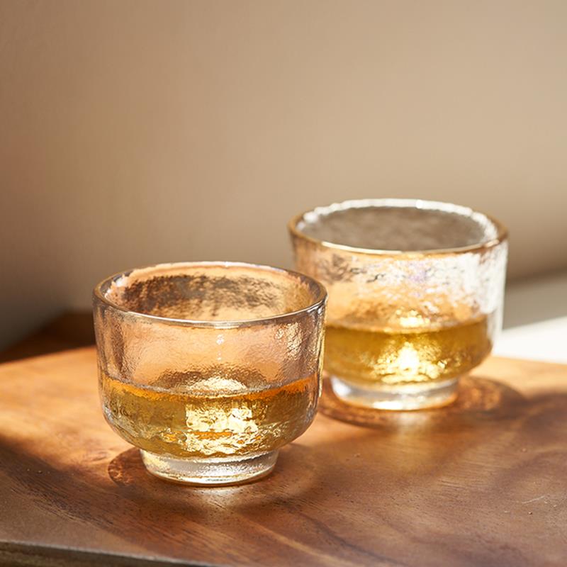 肆月日式白酒杯家用酒杯套装精致酒具喝酒的玻璃杯子一两小号