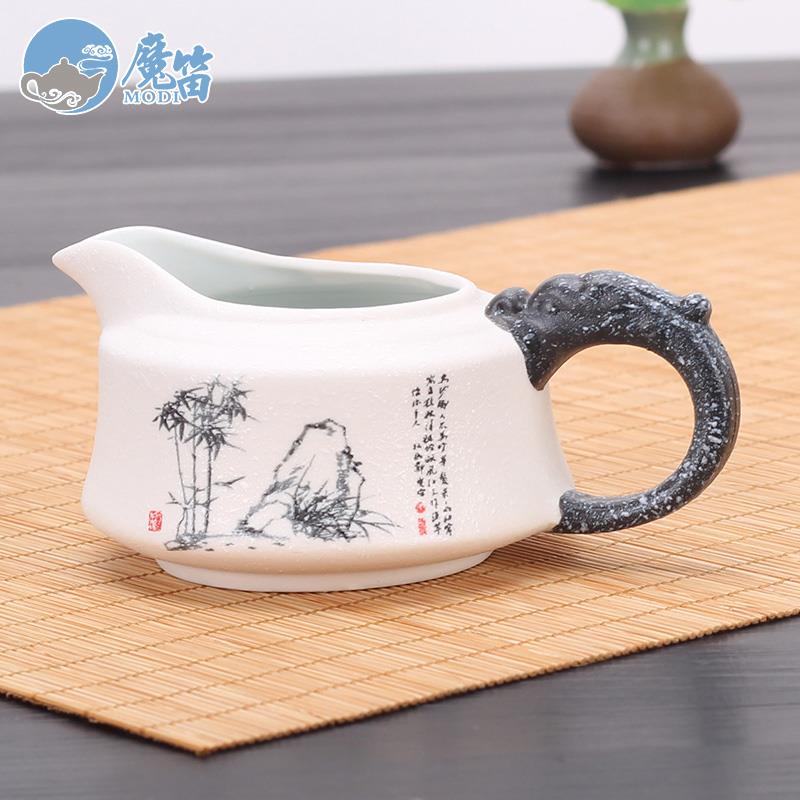 莫帝阁窑会杯陶瓷功夫茶具套装配件家用茶海茶隔断玻璃家用男杯套