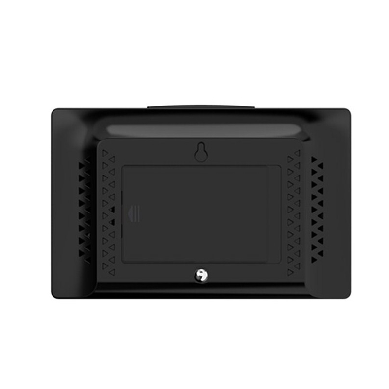 家用无线气象站数字电子温度计湿度室内外高精度触摸屏挂钟表横款