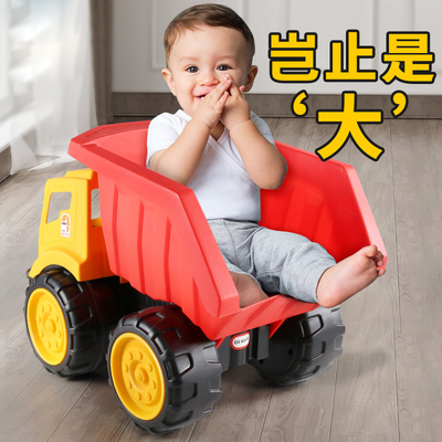挖机玩具车可坐人滑行大号翻斗车儿童沙滩玩具套装工程车挖掘机男