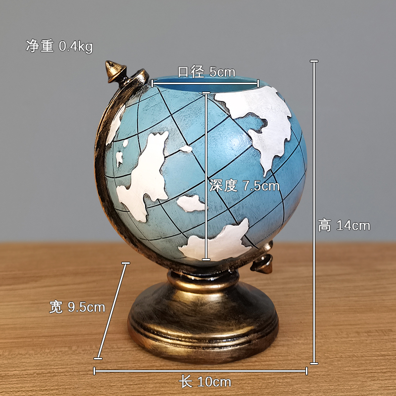 创意地球仪笔筒学生办公桌书桌面高级收纳摆件装饰送老师儿童男孩