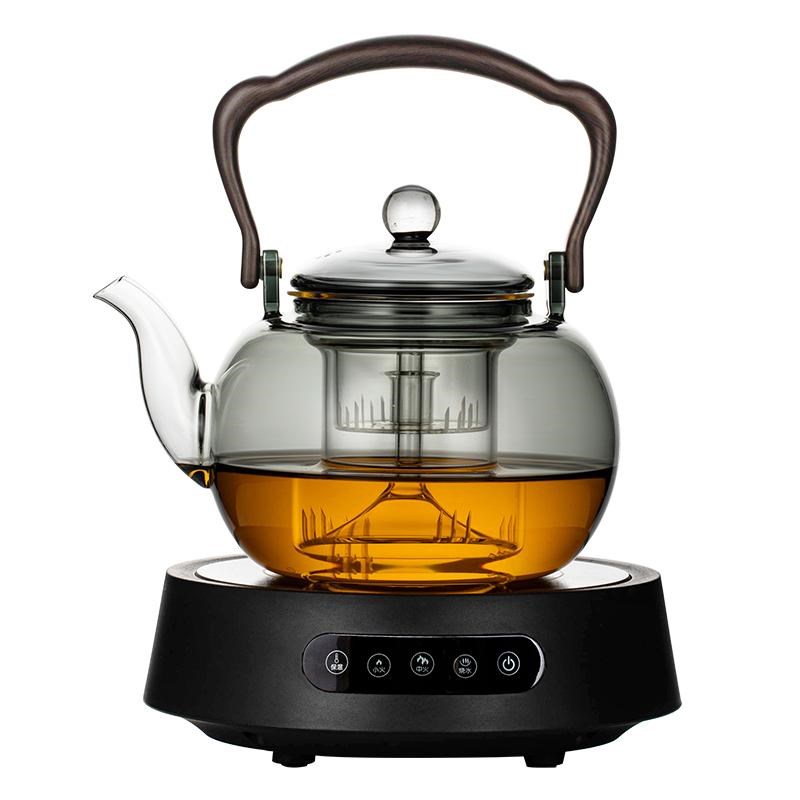 2024年新款电陶炉煮茶壶泡茶家用蒸茶壶玻璃烧水壶煮茶炉茶具套装