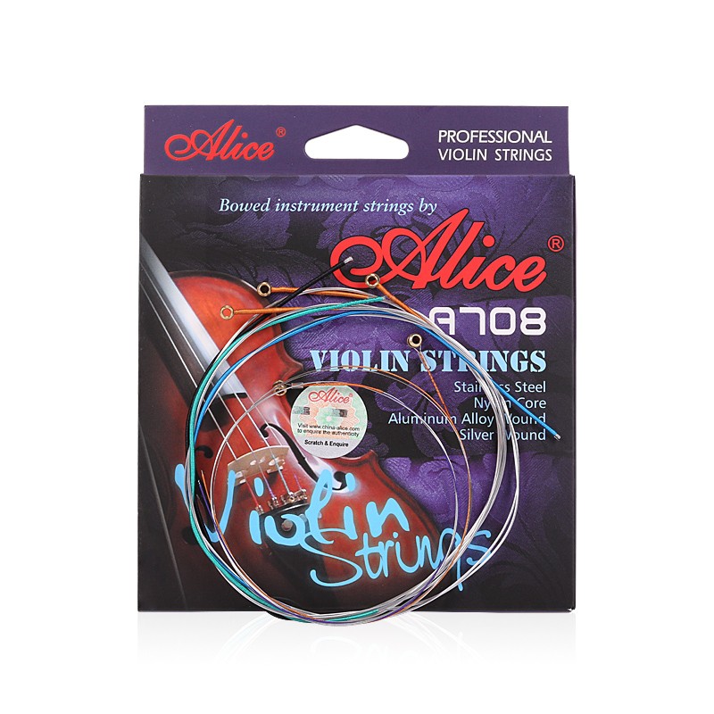 爱丽丝小提琴琴弦专业演奏小提琴尼龙弦银丝缠弦vision琴弦送1弦