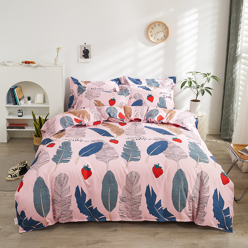 一米八乘两米二大床全棉四件套1米8x2米2被罩春秋被套180x200