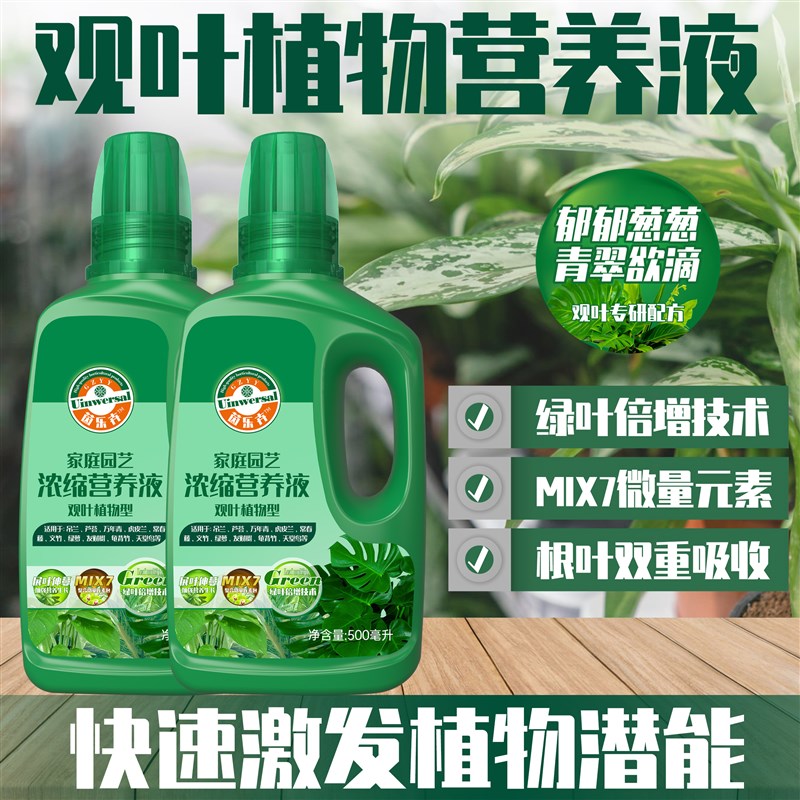 观叶植物通用型营养液专用肥万年青吊兰绿萝家用室内肥料绿植肥料