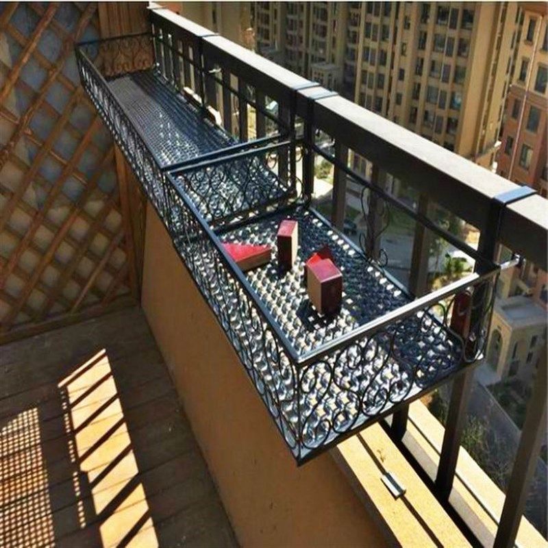 欧式包邮阳台花架悬挂式多层栏杆铁艺花盆架壁挂多肉吊兰绿萝架子