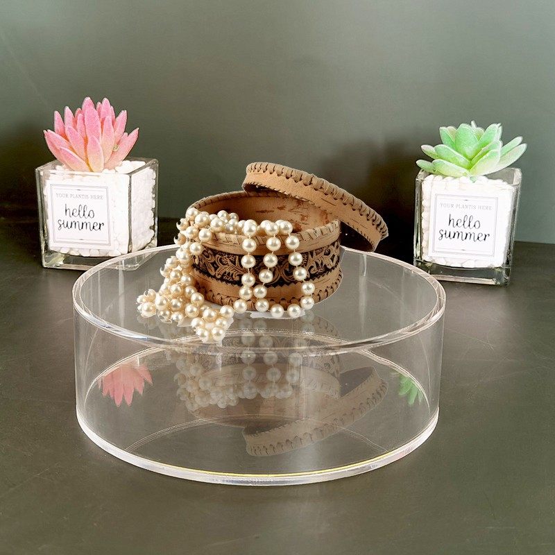 亚克力定制化妆品展示架饰品底座珠宝首饰瓷器展示台手办模型展示