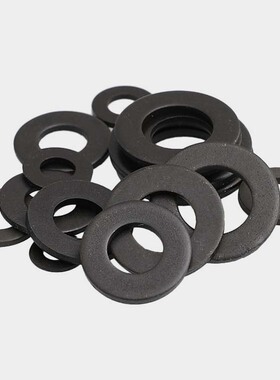 M2-M30黑色8.8/12.9级平垫圈金属垫片加厚螺丝平垫片超薄介子圆形