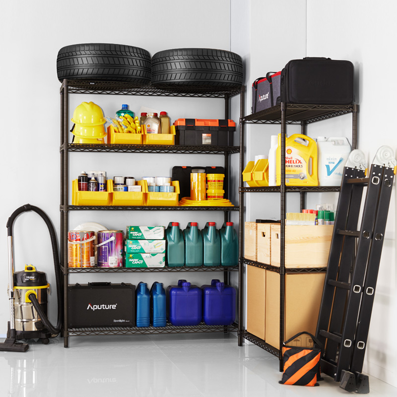 美之高货架置物架多层仓储商用仓库家用重型储物柜非角钢木可拆卸