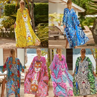 2024年泰国三亚沙滩海边旅游防晒衣开衫薄款长袖外套中长款罩衫仙