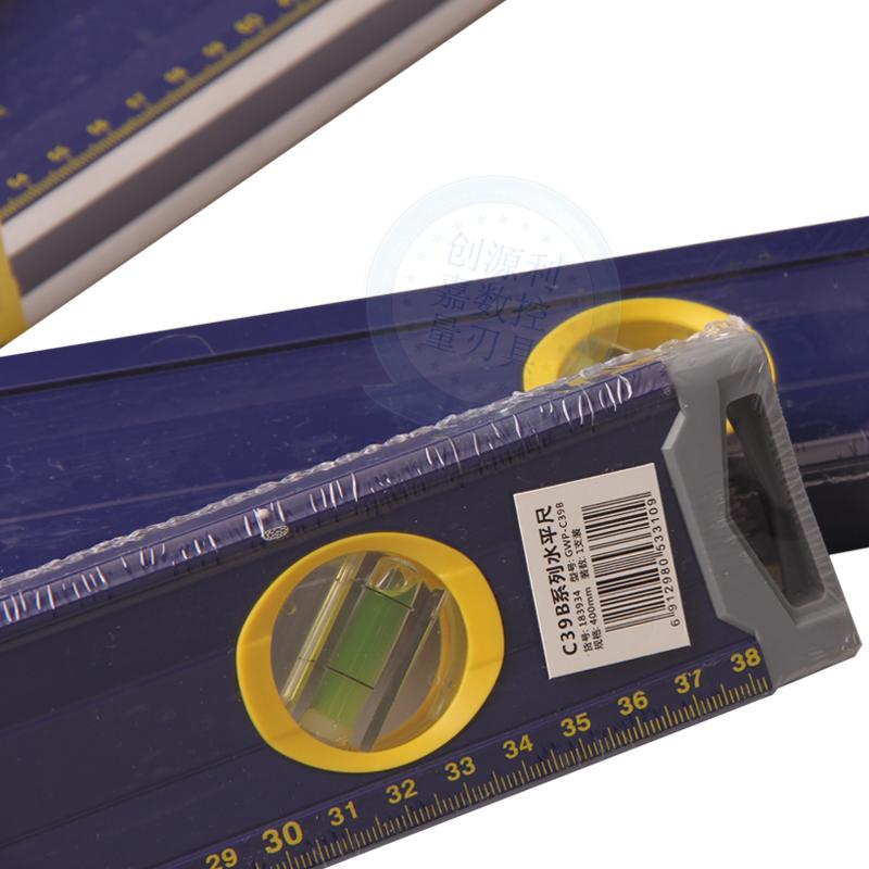 长城精工水平尺C39B带磁水平靠尺大水泡水平仪带手握家装平衡尺