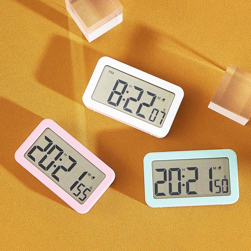 迷你时钟英文多功能闹钟四合一学生专用桌面倒计时叫醒钟表007