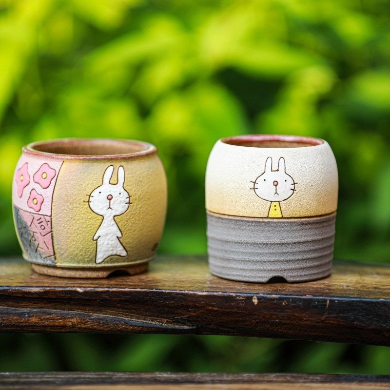 汇峰多肉 美小盆MISO盆 陶瓷花盆韩国手工花器花瓶