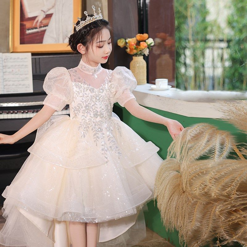 女童生日公主裙高端前短后长儿童小主持人花童钢琴比赛演出礼服女,童装/婴儿装/亲子装,儿童礼服,淘宝优惠券,粉丝福利购,淘宝优惠卷