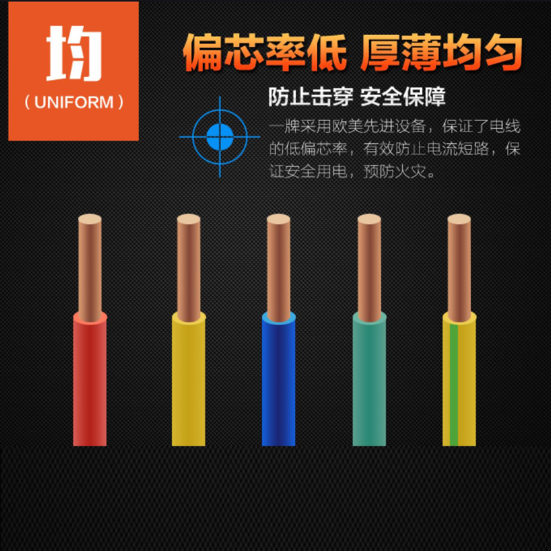 BV电线2.5平方铜芯线家装家用电缆4/6平方纯铜阻燃10国标单芯硬线