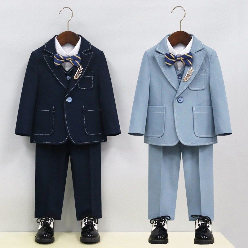 男童礼服轻奢小众高端主持人西装儿童西服套装男孩钢琴表演服正装