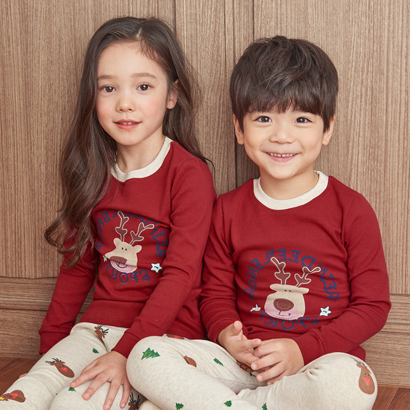 呗啦噜儿童内衣套装纯棉家居服兄妹姐弟装睡衣男女童保暖秋衣秋裤