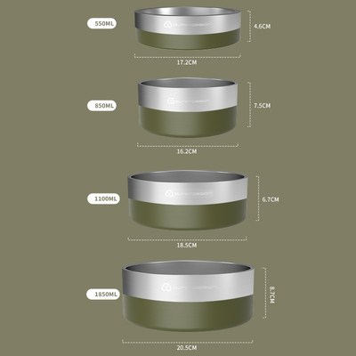 休普狗碗狗食盆304不锈钢狗碗宠物猫碗饭碗护颈大小型犬喝水盆