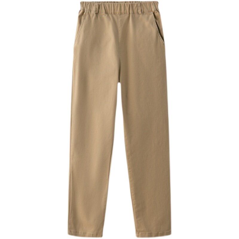 男童卡其色裤子儿童藏青直筒长裤女童休闲裤小学生校服裤黑色西裤