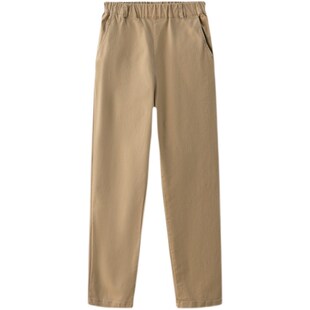 男童卡其色裤子儿童藏青直筒长裤女童休闲裤小学生校服裤黑色西裤