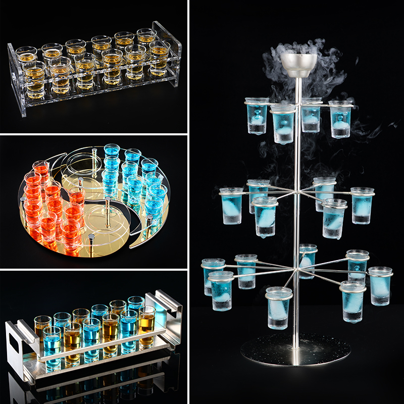 贰麻酒馆酒具陶瓷套装彩虹斗酒系列树形酒架醉三仙中式鸡尾酒杯架