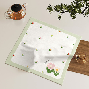 茶盘盖巾茶具果盘小尺寸盖布小家电正方形多用遮尘布茶台装饰盖巾