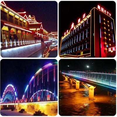 LED护栏管线条灯亮化工程广告数码管单色七彩跑马户外防水轮廓灯