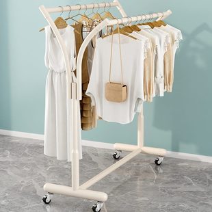 大容量阳台房间家用卧室简易晒挂衣架落地内晾衣架杆子院衣服架子