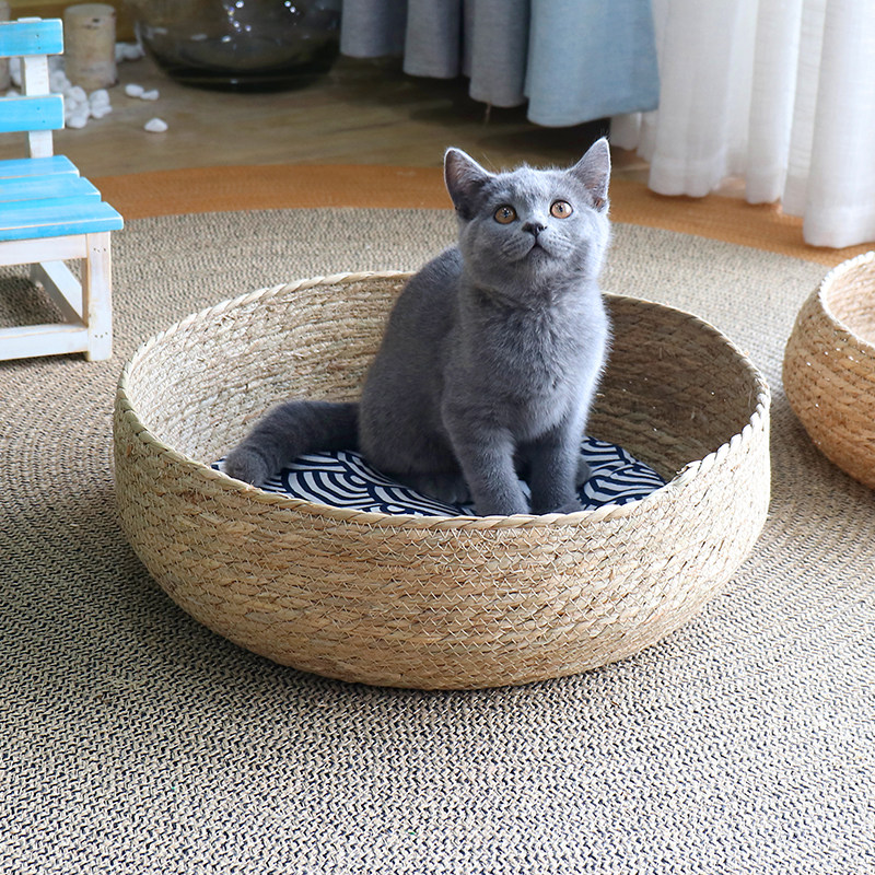 冬季编织圆形猫窝藤编宠物窝四季通用狗窝猫抓板睡觉床耐抓耐磨窝,宠物/宠物食品及用品,猫窝/屋/帐篷/沙发,淘宝优惠券,粉丝福利购,淘宝优惠卷