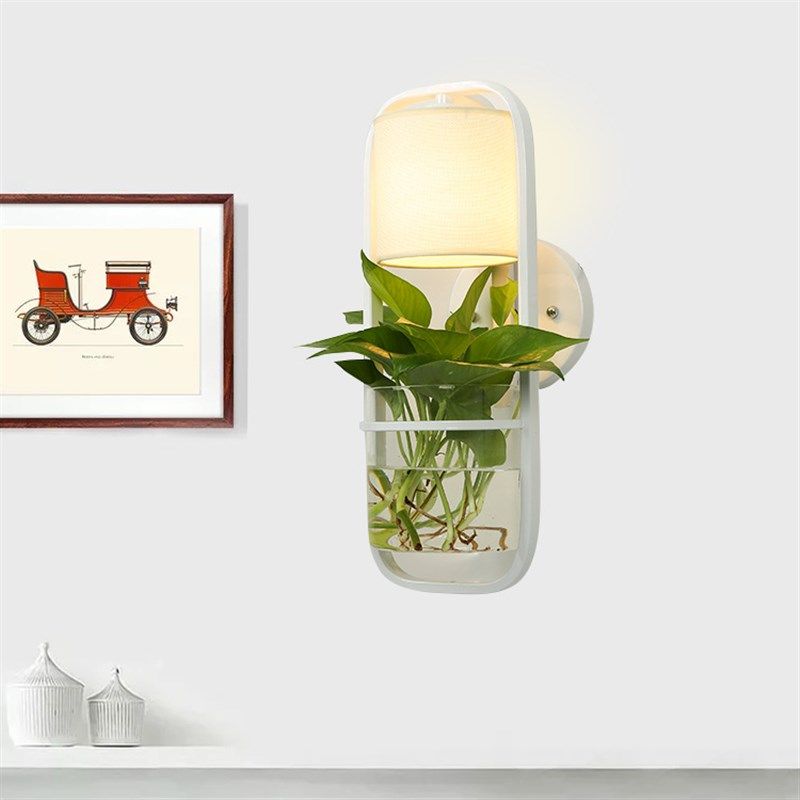 新中式简约植物水培壁灯个性创意床头客厅餐厅酒吧灯过道装饰壁灯