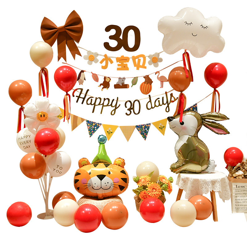 宝宝满月宴会布置气球背景墙婴儿30天场景拍照留念兔宝女装扮用品,节庆用品/礼品,气球,淘宝优惠券,粉丝福利购,淘宝优惠卷