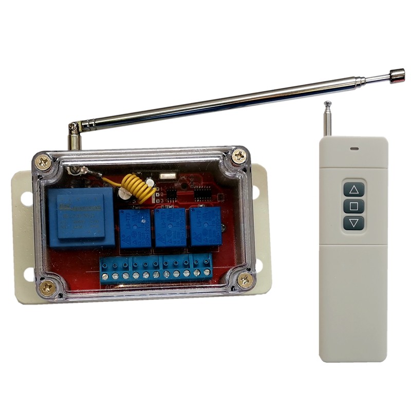 220V/380V三路无线遥控器开关远距离点动/自锁互锁配电箱工业控制