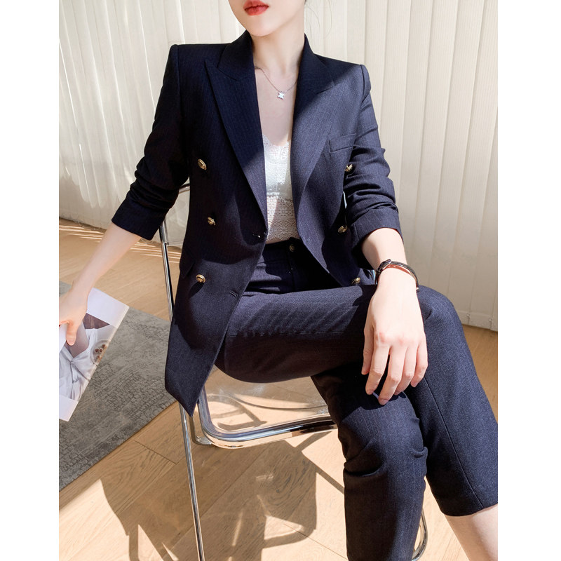 休闲西装套装女高级感秋冬气质名媛职业正装工作服小个子高端西服
