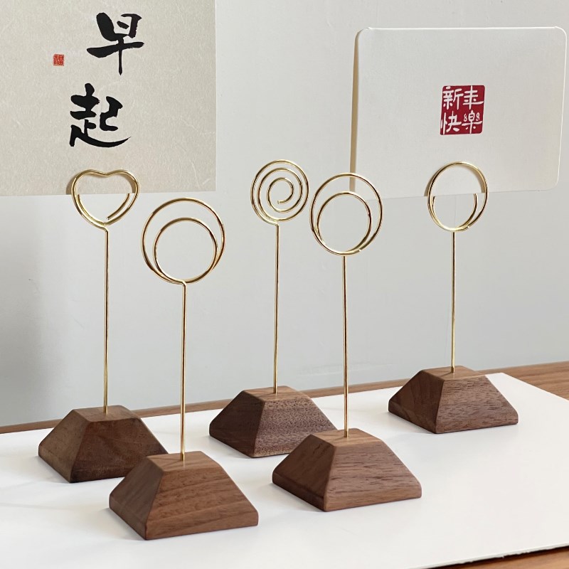桌面立式便签夹卡片夹明信片夹照片夹简约摆件留言夹价格标签夹子