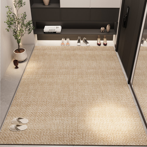 高级感入户门地垫仿剑麻地毯客厅门垫日式进门家用玄关脚垫可裁剪