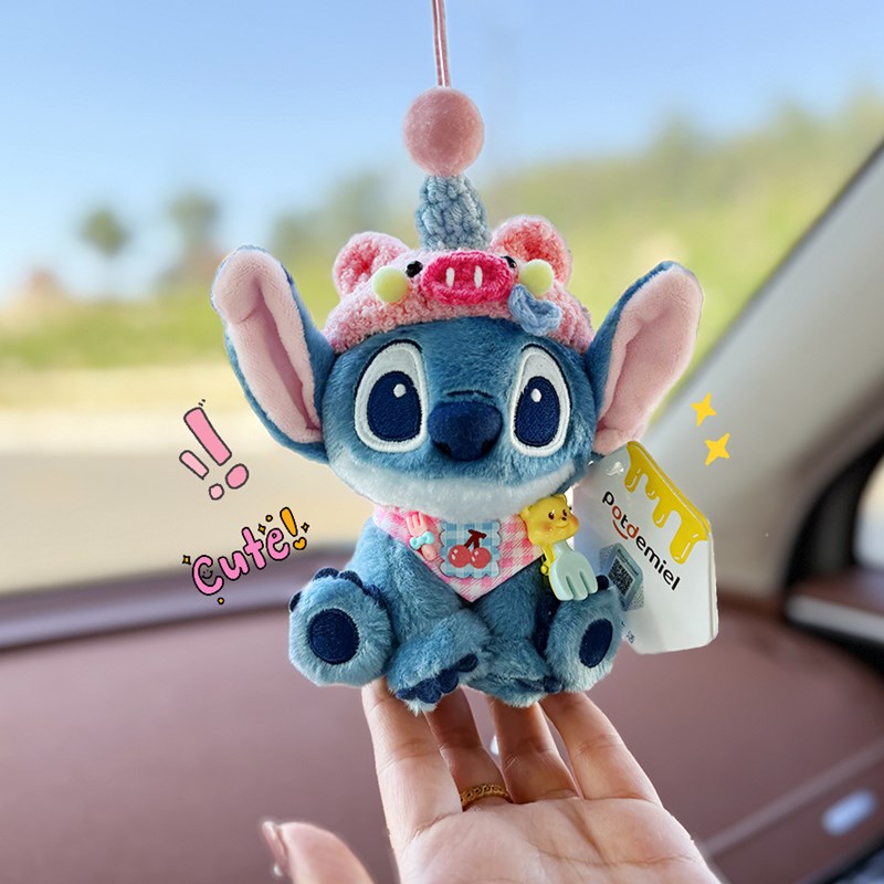 史迪奇玩偶公仔汽车挂件高级感后视镜挂饰创意车内饰新车礼物