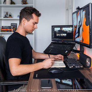 笔记本支架台式电脑显示器架子寸桌面站立办公升降通用增底座